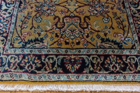 Hand-Knotted Mashad Palace Rug From India