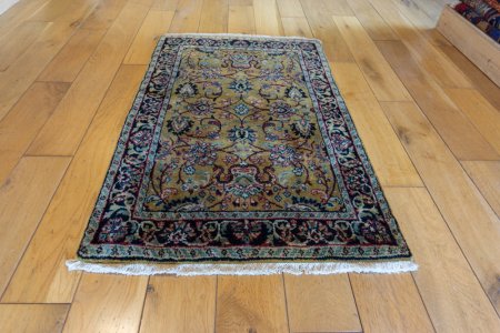 Hand-Knotted Mashad Palace Rug From India