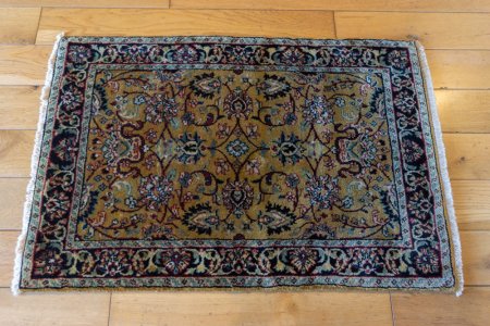 Hand-Knotted Mashad Palace Rug From India