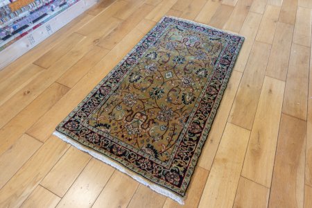 Hand-Knotted Mashad Palace Rug From India