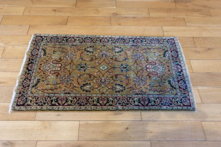 Hand-Knotted Mashad Palace Rug From India