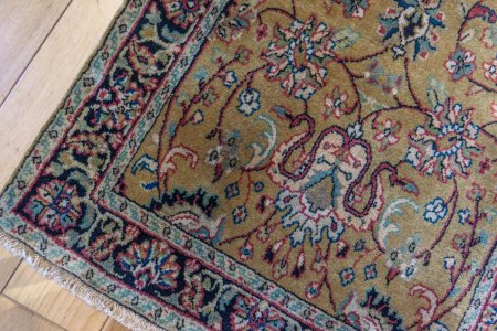 Hand-Knotted Mashad Palace Rug From India