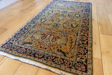 Hand-Knotted Mashad Palace Rug From India