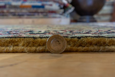 Hand-Knotted Mashad Palace Rug From India