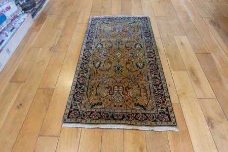 Hand-Knotted Mashad Palace Rug From India