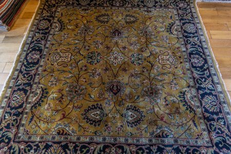Hand-Knotted Mashad Palace Rug From India