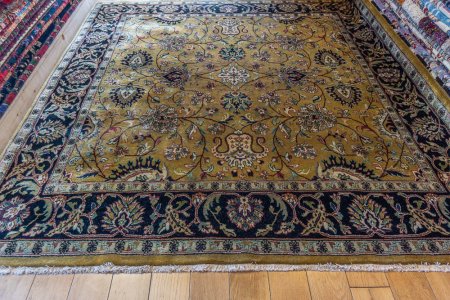 Hand-Knotted Mashad Palace Rug From India