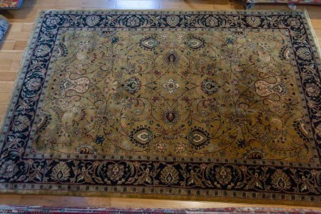 Hand-Knotted Mashad Palace Rug From India