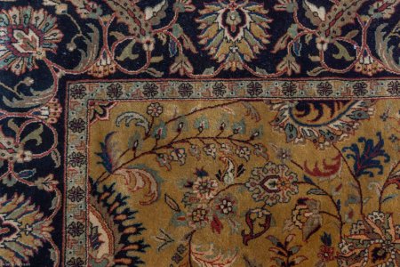 Hand-Knotted Mashad Palace Rug From India
