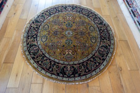 Hand-Knotted Mashad Palace Rug From India