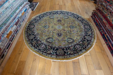 Hand-Knotted Mashad Palace Rug From India