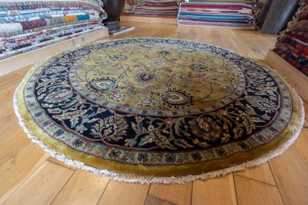 Hand-Knotted Mashad Palace Rug From India