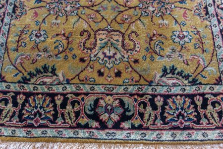 Hand-Knotted Mashad Palace Runner From India