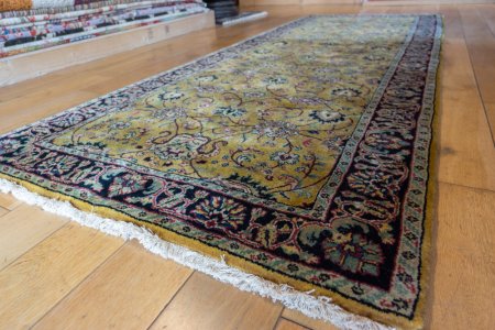 Hand-Knotted Mashad Palace Runner From India