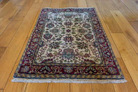Hand-Knotted Mashad Palace Rug From India