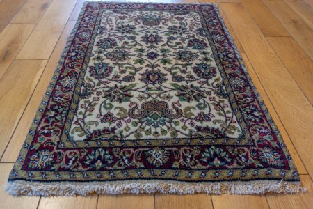 Hand-Knotted Mashad Palace Rug From India