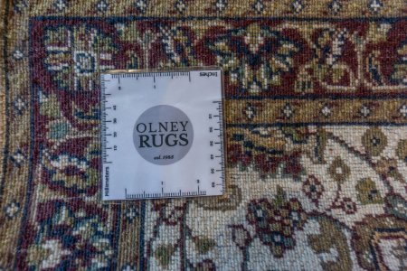 Hand-Knotted Mashad Palace Rug From India