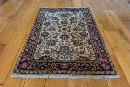 Hand-Knotted Mashad Palace Rug From India