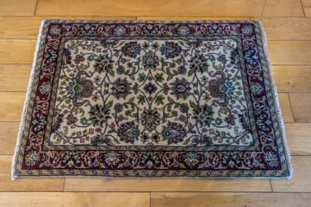 Hand-Knotted Mashad Palace Rug From India