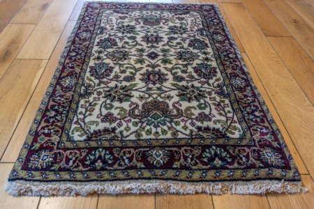 Hand-Knotted Mashad Palace Rug From India
