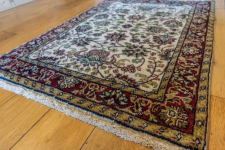 Hand-Knotted Mashad Palace Rug From India