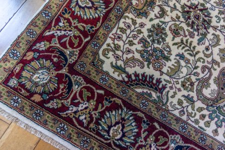 Hand-Knotted Mashad Palace Rug From India