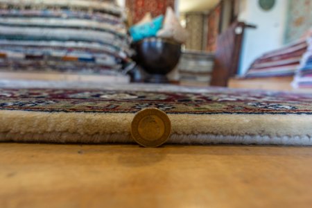 Hand-Knotted Mashad Palace Rug From India