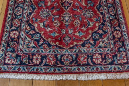 Hand-Knotted Kashan Runner From Iran (Persian)