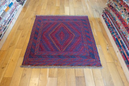 Hand-Knotted Mushwani Rug From Afghanistan