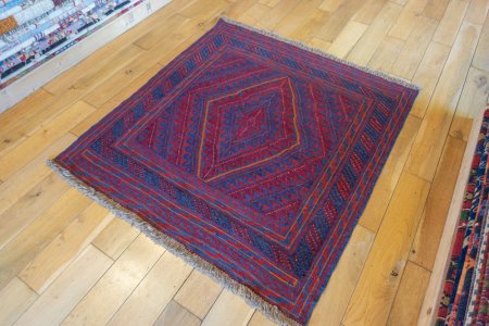 Hand-Knotted Mushwani Rug From Afghanistan
