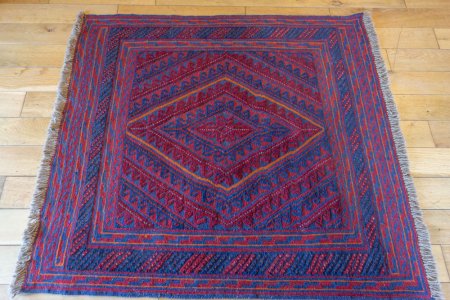 Hand-Knotted Mushwani Rug From Afghanistan