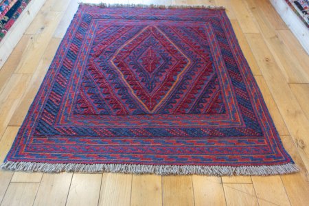 Hand-Knotted Mushwani Rug From Afghanistan