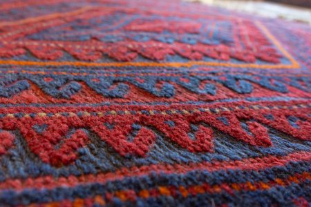 Hand-Knotted Mushwani Rug From Afghanistan