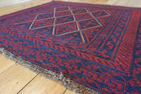 Hand-Knotted Mushwani Rug From Afghanistan