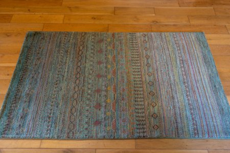 Hand-Knotted Modern Afghan Rug From Afghanistan