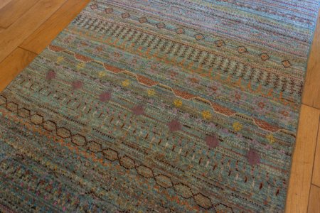 Hand-Knotted Modern Afghan Rug From Afghanistan