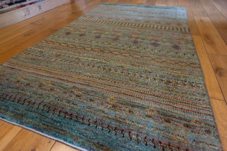 Hand-Knotted Modern Afghan Rug From Afghanistan