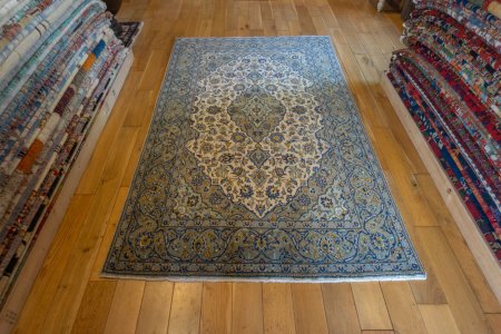 Hand-Knotted Kashan Rug From Iran (Persian)