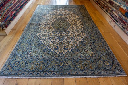 Hand-Knotted Kashan Rug From Iran (Persian)
