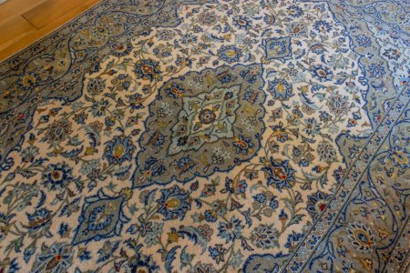 Hand-Knotted Kashan Rug From Iran (Persian)