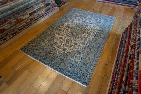 Hand-Knotted Kashan Rug From Iran (Persian)