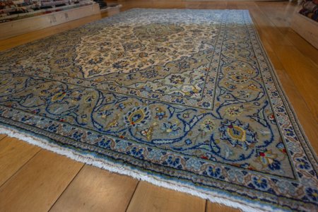 Hand-Knotted Kashan Rug From Iran (Persian)