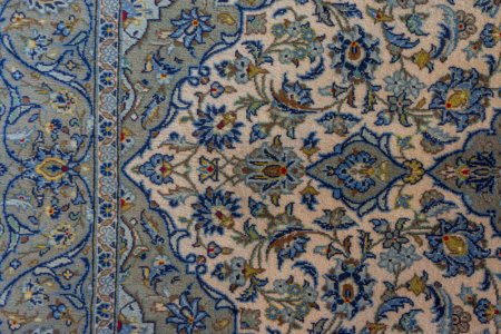 Hand-Knotted Kashan Rug From Iran (Persian)
