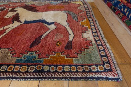 Hand-Knotted Qashgai Rug From Iran (Persian)