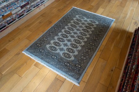 Hand-Knotted Bokhara Rug From Pakistan