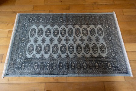 Hand-Knotted Bokhara Rug From Pakistan