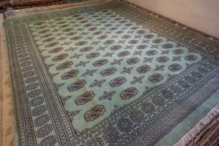 Hand-Knotted Bokhara Rug From Pakistan