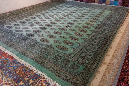 Hand-Knotted Bokhara Rug From Pakistan