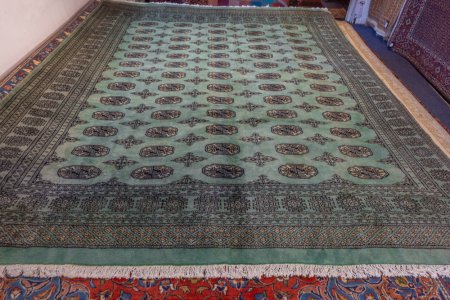 Hand-Knotted Bokhara Rug From Pakistan