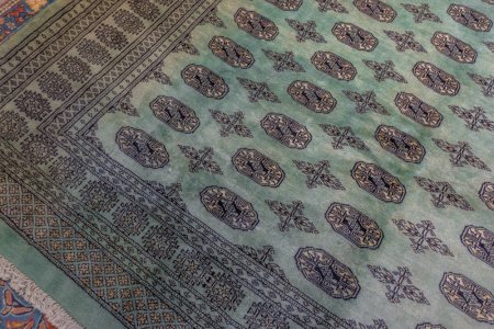 Hand-Knotted Bokhara Rug From Pakistan